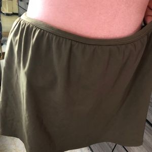Victoria’s Secret army green/olive swim skirt. Size L. Built in bottom